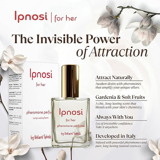 lpnosi Pheromone Perfume for Women - Long Lasting Chic Scent with Gardenia & Fruity Notes, Confidence-Boosting Spray, Travel-Friendly, 1 fl oz