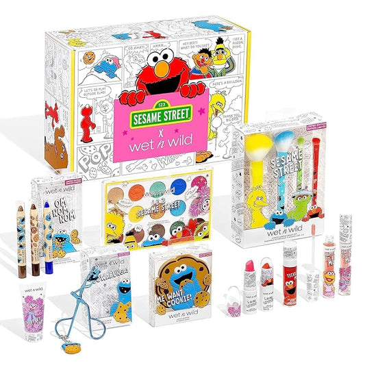 wet n wild Sesame Street Limited Edition PR Box - Makeup Set with Versatile Brushes, Vibrant Buildable & Blendable Palettes & Lip Glosses for Unique Looks, Cruelty-Free & Vegan