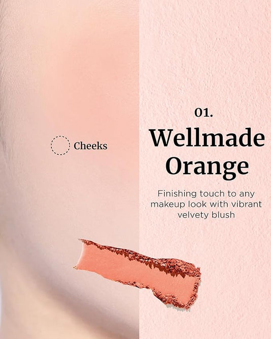 VDL Cheekstain Pastel Blush for Cheeks (Favorite Lavender, 0.2oz) - Lightweight, Velvet Powder Formula - Seamless, Long-Lasting, Natural-Looking Glow | Korean Makeup