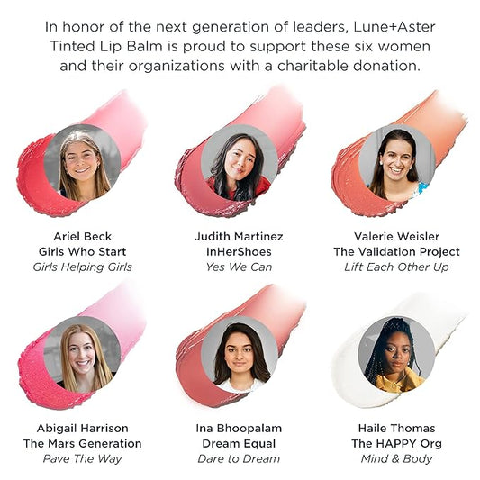 Lune+Aster Tinted Lip Balm - Yes We Can - Vegan, antioxidant-rich vitamins C and E tinted lip balm provides a sheer customizable flush of color for soft, smooth lips