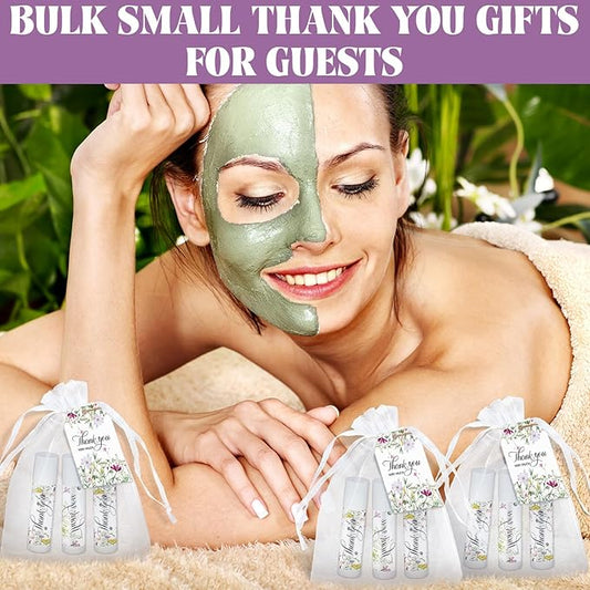50 Set Employee Appreciation Gifts Bulk Baby Shower Favors Lip Balms Bulk Thank You Gifts Wedding Bridal Shower Bachelorette Gifts Prizes for Guests Women Teacher Coworker Nurse(Wildflower)