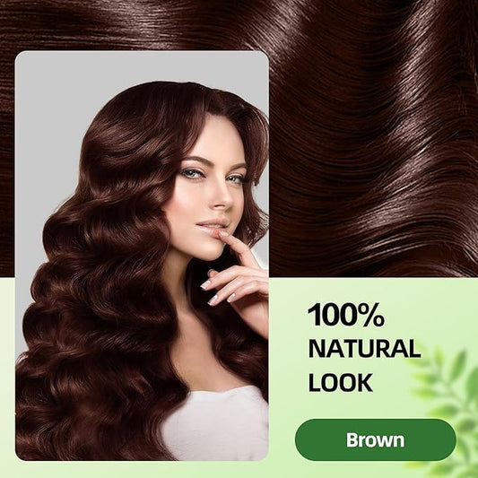 Hair Dye Shampoo 3 in 1 for Gray Hair Coverage, Argan nut Natural Shampoo Hair Dye for Women & Men/Ammonia-Free 500ml(Brown)