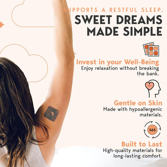 Klova Melatonin-Free Sleep Patches for Adults | Natural Sleep Aid with Ashwagandha, Valerian, GABA & L-Theanine | Fall Asleep Faster, Stay Asleep Longer & Wake Refreshed | 28 Patches