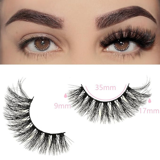 FARRED Cat Eye Lashes Fluffy False Eyelashes 14 Pairs Fake Eyelashes Natural Look Short Natural Lashes Cateye Lash Wispy Volume Eyelash Faux Mink Strip Lashes Pack for Daily Makeup (F27 | 9-17mm)