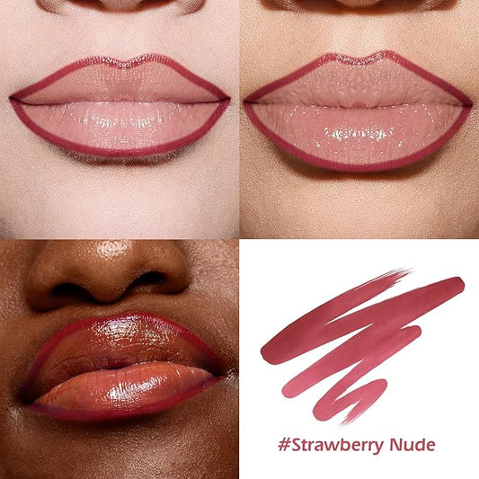 KIMUSE Peel Off Lip Liner Stain, Long Lasting Lip Tint Stain, Waterproof, Transfer-Proof, Highly Pigmented Color Lip Stain Liner, Matte Finish