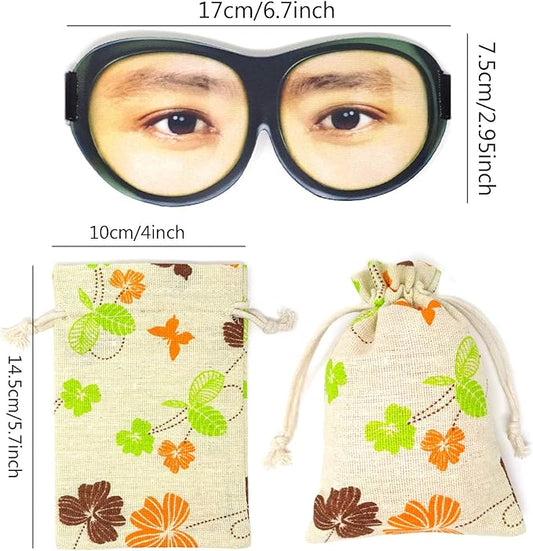 Honbay 3D Funny Eyeshade Soft Sleep Eye Mask with Adjustable Head Strap for Travel, Game, Party, Rest, Sleeping, etc (for Man) Black