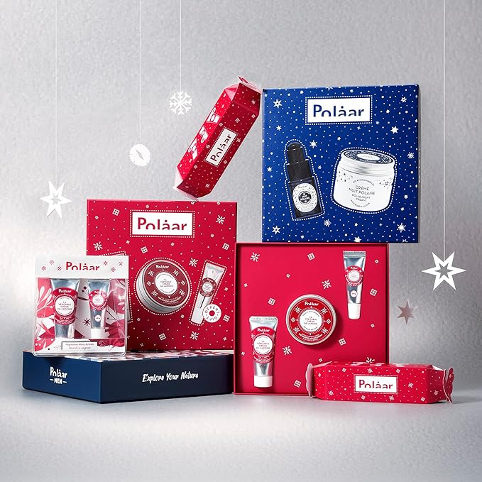 Polåar - The Genuine Lapland Cream with 3 Arctic Berries Gift Set - Hand Cream + Face Cream + Lip Balm - 3 Natural Moisturizing Skin Care - Vegan, Cruelty Free, Made in France