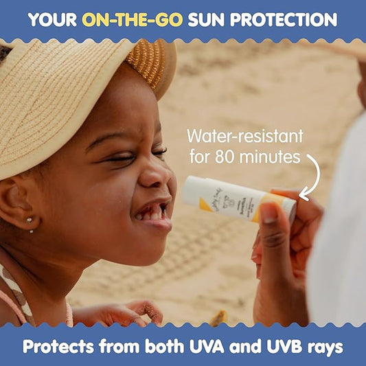 Tubby Todd Face and Body Mineral Sunscreen Kit for Baby, Toddler and Kids - Sunscreen 4 Fl Oz and Sunstick 0.5 Oz Duo Bundle - Fragrance-Free