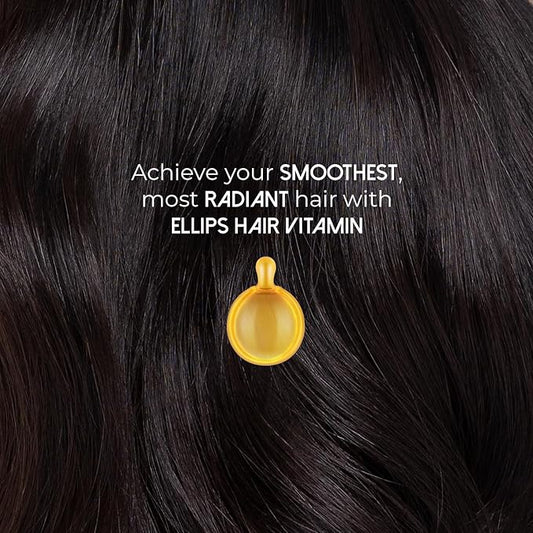 Hair Vitamin Smooth & Shiny - 50 Capsules, Heat Protectant Oil for Frizzy Hair - With Vitamin B5