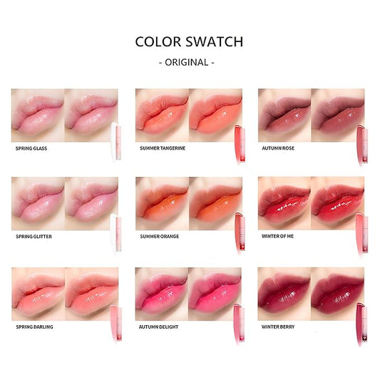 keybo Lip Plumper Dotom Lip Plus 16 Colors, 3 Steps Extreme Plumping Clear Lip Gloss by Essence Lip Care Oil & 16 Color Tints from Korean Makeup (08. Winter of me)