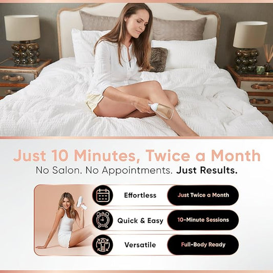 Sensica Cordless SensiLight PRO Rechargeable RPL Hair Removal Device – Permanent IPL for Women and Men – Painless, Unlimited Flashes, Wireless at-Home Body & Facial Hair Remover – XL Window 1.4x0.5