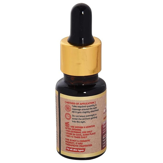 ROOTS AND HERBS Ayurvedic Natural Treatment 100% Vegan No Paraben Nutmeg Undereye Nourishment Oil for Men and Women -10 ml