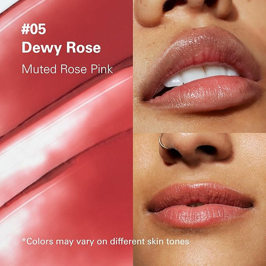 Melixir Vegan Lip Butter #05 Dewy Rose(+11 more colors), Deep Nourishing Tinted Lip Balm for Dry Lips, Bee-Free, Petrolatum-Free, Plant-Based, Hydrating for Cracked and Chapped Lips, Travel Essentials