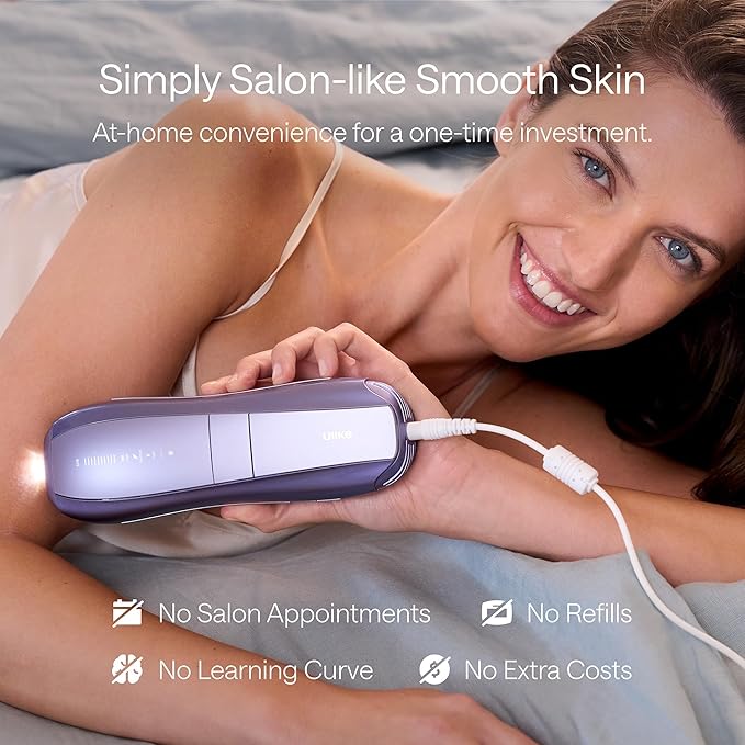 Ulike Laser Hair Removal Device Air 10 Ipl Gift for Women and Men, Ice Cool and Permanent Hair Reduction for Nearly Painless, Dual Lights, Skin Sensor & USHR Mode Hair Removal in 10mins from Home
