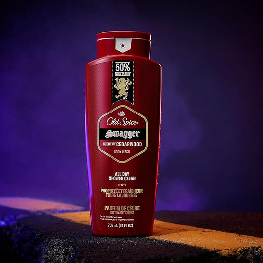 Old Spice Swagger Scent of Confidence, Body Wash for Men, 24 fl oz (Pack of 4)