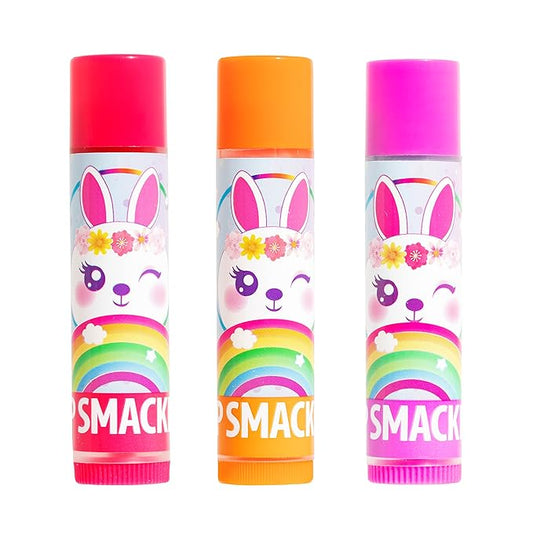Lip Smacker Easter Lip Balm Trio Card - Bunny | Easter Basket Stuffers for Children
