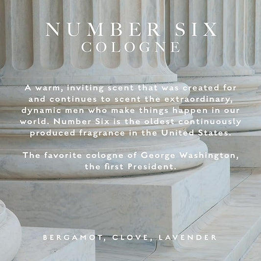 Caswell-Massey Number Six Gold Cap Cologne, Men’s Cologne with Sophisticated Top Notes of Bergamot, Rosemary & White Narcissus with a Premium Lavender Base, 3 Fl Oz