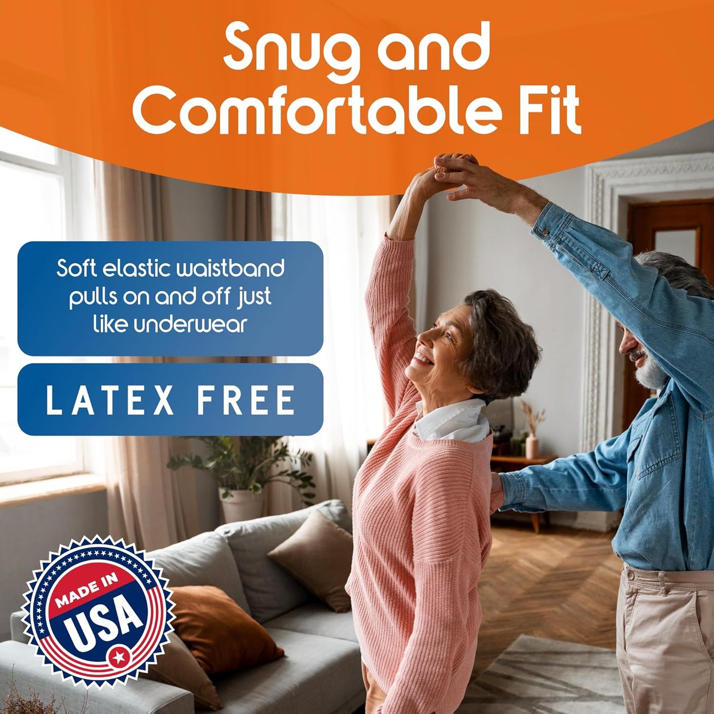 Inspire Protective Underwear for Men and Women | Adult Diapers | Bowel Incontinence Underwear for Adults | Disposable Underwear - 4 Bags of 20 | 80 Total (Small/Medium)