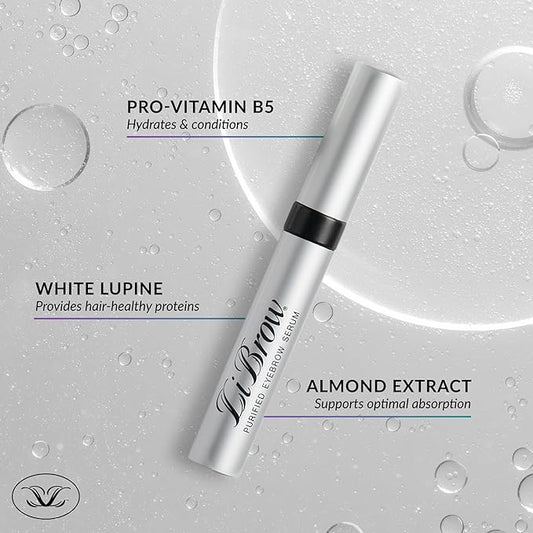 LiBrow® Purified Eyebrow Physician-Formulated Serum XL for Fuller & Thicker Looking Eyebrows | Natural Eyebrow Enhancer Safe for Sensitive Skin | 6-Month Supply (6ml)