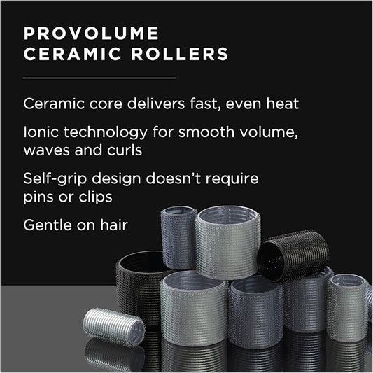 Fromm ProVolume .75" Self-Grip Ceramic Ionic Thermal Hair Rollers, 6 Count Small Salon Quality Hair Curlers for Short, Medium and Long Hair