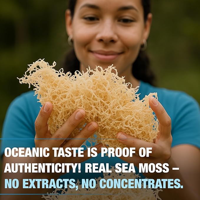Sea Moss Gel - Lime 16oz, Wildcrafted Irish Seamoss with Essential Vitamins & Trace Minerals, Vegan Superfood Made in USA