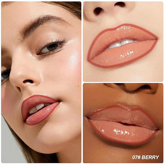 KISSIO Lip Liner Stain,Peel Off Lip Liner,Transfer Proof,Long Lasting and Waterproof,Lips Tint Tattoo,Natural Makeup Stain,Matte Finish,Berry