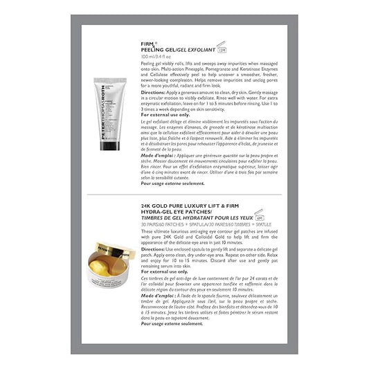 Peter Thomas Roth | Full-Size Firming Favorites 2-Piece Kit | Bestselling Peeling Gel For Face and Gold Eye Patches For Wrinkles, 2 ct.