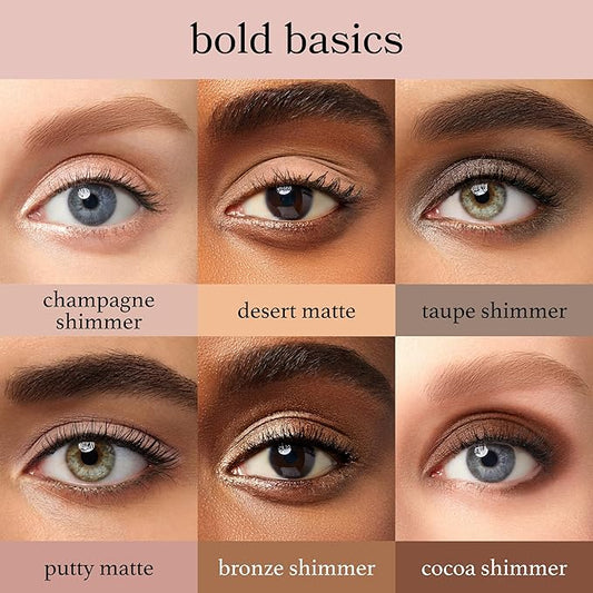 Julep Eyeshadow 101 Neutral Palette Creme-to-Powder 6 Piece Matte & Shimmer Eyeshadow Set