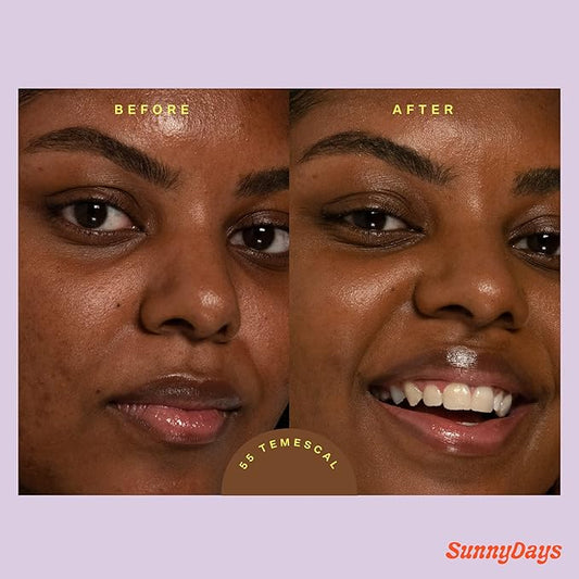 Tower 28 Beauty SunnyDays SPF 30 Tinted Mineral Sunscreen - For Sensitive Skin - 2-in-1 Facial Broad Spectrum UVA/UVB Protection + Foundation – Shade 55 TEMESCAL, 1 Fl Oz