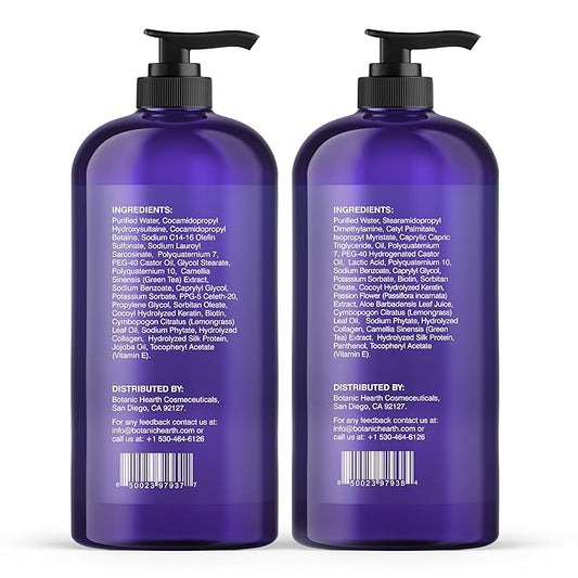 Botanic Hearth Curly Hair Shampoo and Conditioner Set For Curly Hair | Detangle, Define & Enhance Curls | With Jojoba oil & Vitamin E | Sulphate Free | 16 fl oz x 2