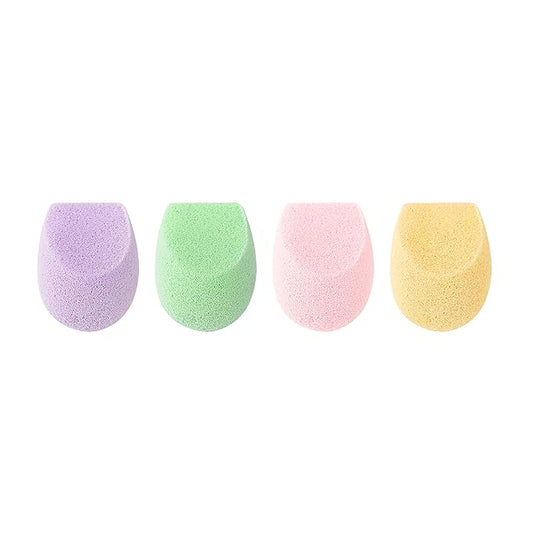 EcoTools Cruelty Free Color Perfecting Minis, Four Sponges Designed with Eco Foam Technology, a Unique Shape for Enhanced Precision, Purple, 4 Count