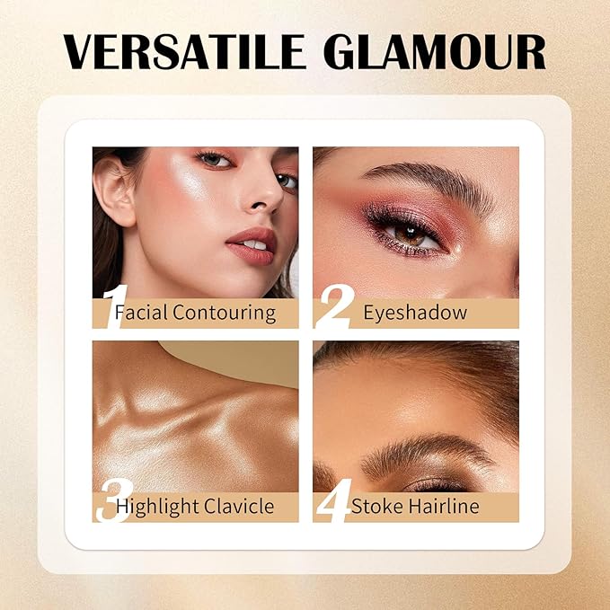 8 PCS Contour Stick Makeup Contour Kit,Double-ended Design with Highlighter,Blush and Bronzer Stick,Lightweight,Easy to Sculpt,Create a Matte and Dewy Finishing Makeup(Set B)