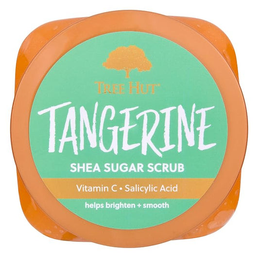 Tree Hut Tangerine Shea Sugar Scrub | Exfoliating Body Scrub Removes Dead, Dry Skin for a Soft & Hydrated Feel | Nourishing Essential Body Care | 18 fl oz.