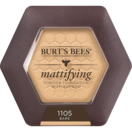 Burt’s Bees 100% Natural Mattifying Powder Foundation, Bare - 0.3 Ounce