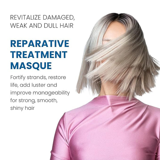 ALOXXI Repair Hair Mask for Color-Treated Hair Enriched with Keratin & Peptides, Deep Conditioning Treatment for Dull and Damaged Locks, 16.9 Fl Oz