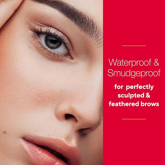 Mirabella Ultra Fine Brow Pencil, Anti-Chip Waterproof Eyebrow Pencil - Smudgeproof, Blendable & Retractable Eyebrow Pencil to Define and Fill In Brows Naturally - Dark
