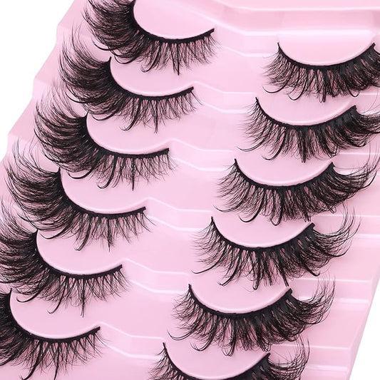 Fox Eye Lashes Wispy Faux Mink Lashes Volume Fairy Cat Eye Lashes That Look Like Extensions Spiky Fake Eyelashes Natural Look