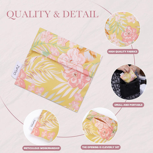 DGAZ Sanitary Napkin Storage Bag, Period Bag for Teen Aged Girls, Portable Period Bag for Panty Liners/Menstrual Cup/Small Tampons,Mini Makeup Bag for Purse(Rebirth)