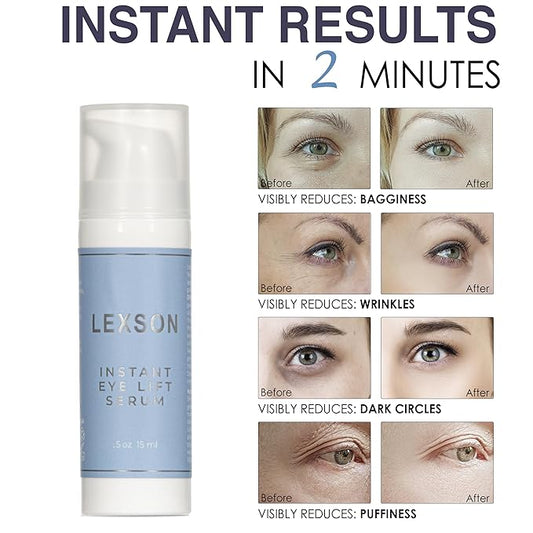 Instant Eye Lift Serum - Provides Immediate Visible Results, Lifts Away Appearance of Lines & Wrinkles. Dark Circles Under Eye Treatment, Eye Cream for Dark Circles and Puffiness