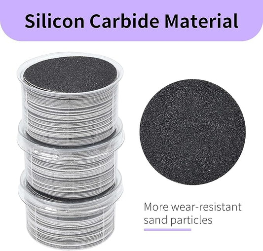 120PCS Fine 180 Grit Replaceable Sandpaper Discs for Electric Foot Callus Removers - 42mm Ultra-Soft Foot File Refills - Gentle Polishing & Baby-Smooth Finish