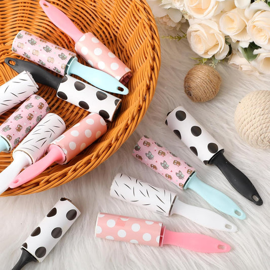 Hushee 36 Pcs Mini Lint Rollers for Pet Travel Size Clothes Roller Hair Lint Removers Sticky Tool for Clothes, Gift Bags, Pet Hair Removal