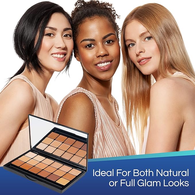 Graftobian HD Glamour Creme Foundation Warm Super Palette - 18 High Definition Warm Undertone Cream Shades