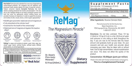 RnA ReSet ReMag – High Absorption Magnesium Chloride Liquid, 8.1 Fl Oz (2-Pack)