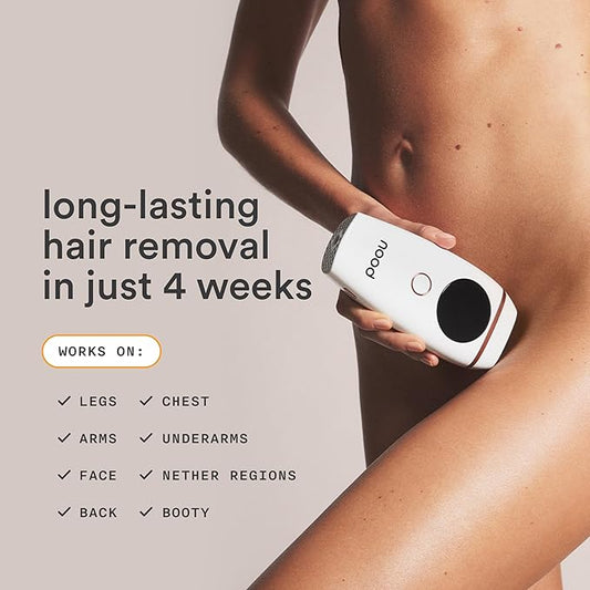 NEW Nood™ Flasher 2.0 Kit — IPL Laser Hair Removal Device for Women & Men — Pain-free & Permanent, Visible Results After First Use & Works Everywhere — Pre & Post IPL Treatment Included — Matte Black