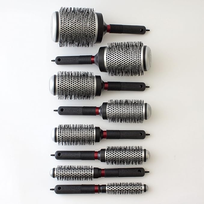 Cricket Technique Thermal Hair Brush #450 3.25” Curling, and Styling – Heat-Retaining Barrel with Anti-Static Tourmaline Bristles, Round Thermal Brush, Ideal for All Hair Types