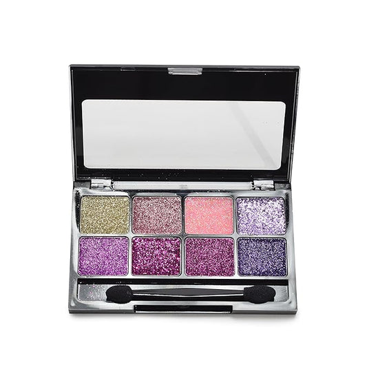 BYS Glitter Gel Makeup Palette 8 shades - Fairy Dust, Suitable for all area of the face