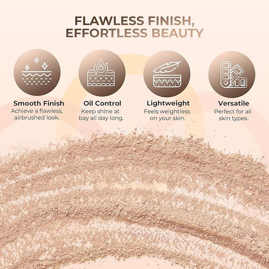 (12 Grams) (Light) Foundation Powder Refill By Sweet Face Minerals, Lightweight Mineral Loose Makeup Powder with SPF 20, Full Coverage Flawless Finish, Talc-free, Cruelty-Free, Refillable Pouch