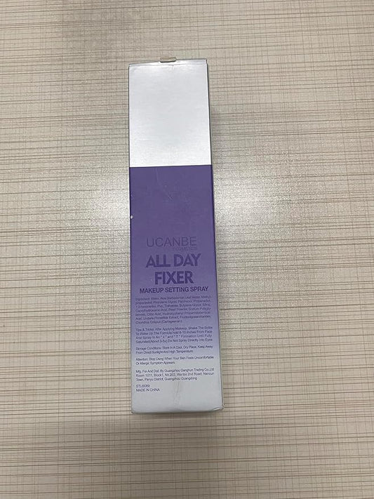 Long Lasting Makeup Setting Spray Kit- 6.76 Fl oz Hydrating Matte Finish Mist Lightweight Face Make up Fixer +Travel Size Spray Bottle+Sponge Puff Makeup Set