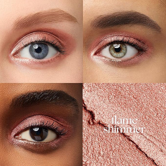 Julep Eyeshadow 101 Cream-to-Powder Waterproof Shadow Stick – Flame Shimmer – Long-Lasting, Crease-Proof, Warm Orange Toned Shimmer Cream Eyeshadow with Built-in Smudger