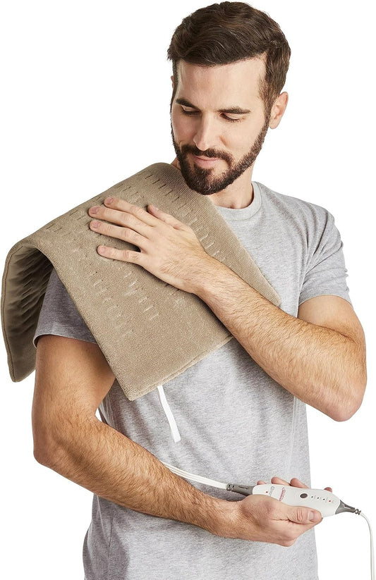 Sunbeam Premium Sunbeam Heating Pad with Compact Storage King Size Beige